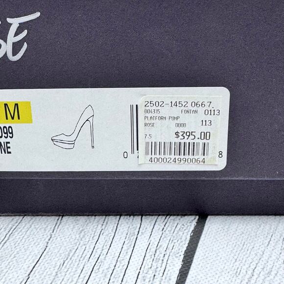 BRIAN ATWOOD Fontanne Suede Pink Orange Platform Stiletto Pumps Size  7 1/2 - Picture 2 of 12